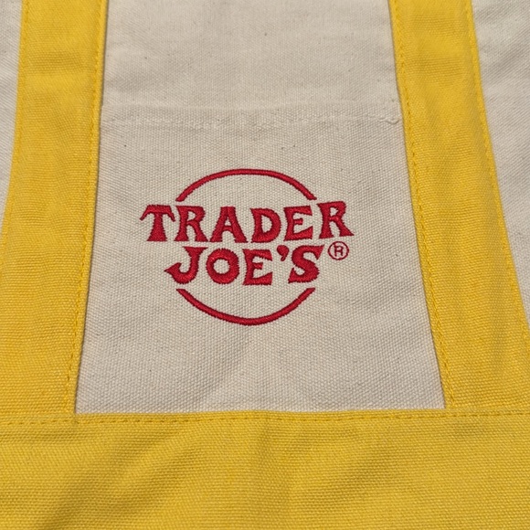 Yellow Trader Joe’s Mini Canvas Tote - Picture 5 of 5
